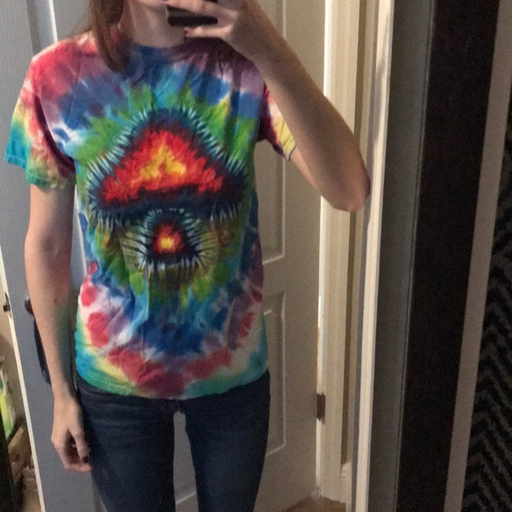 Tie dye with mushroom T shirt